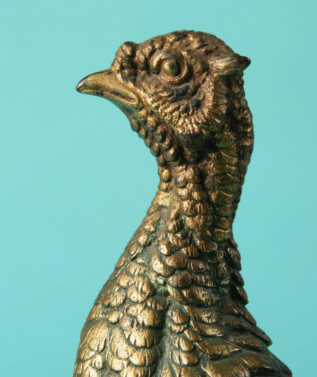French 19th Century Bronze Statue of a Pheasant by Edouard Delabriere 2