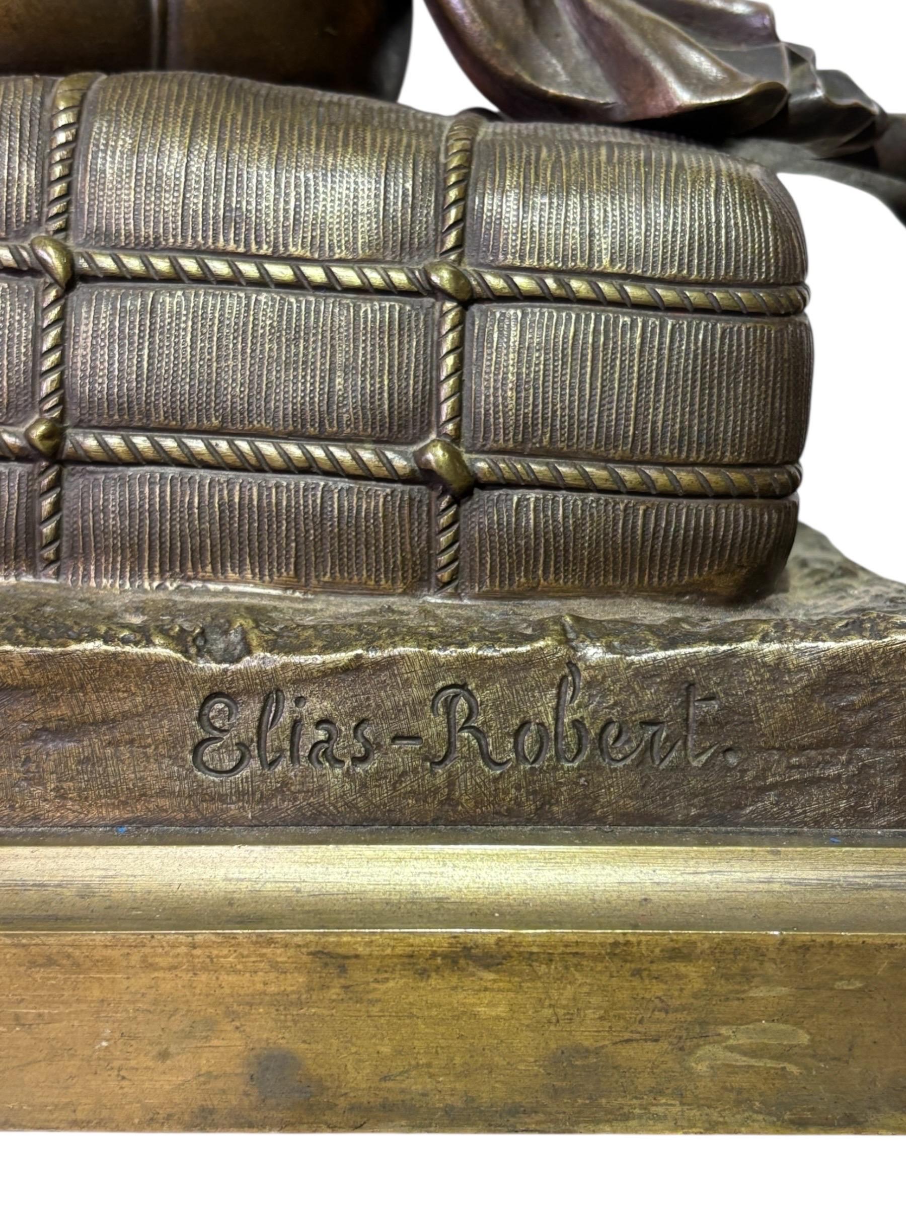 French 19th Century Bronze Statue of Hermes Signed Elias Robert For Sale 1