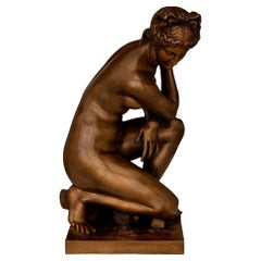 Statue de Vénus en bronze du XIXe siècle, signée Barbedienne