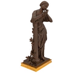 French 19th Century Bronze Statue, Signed H. Dumaige