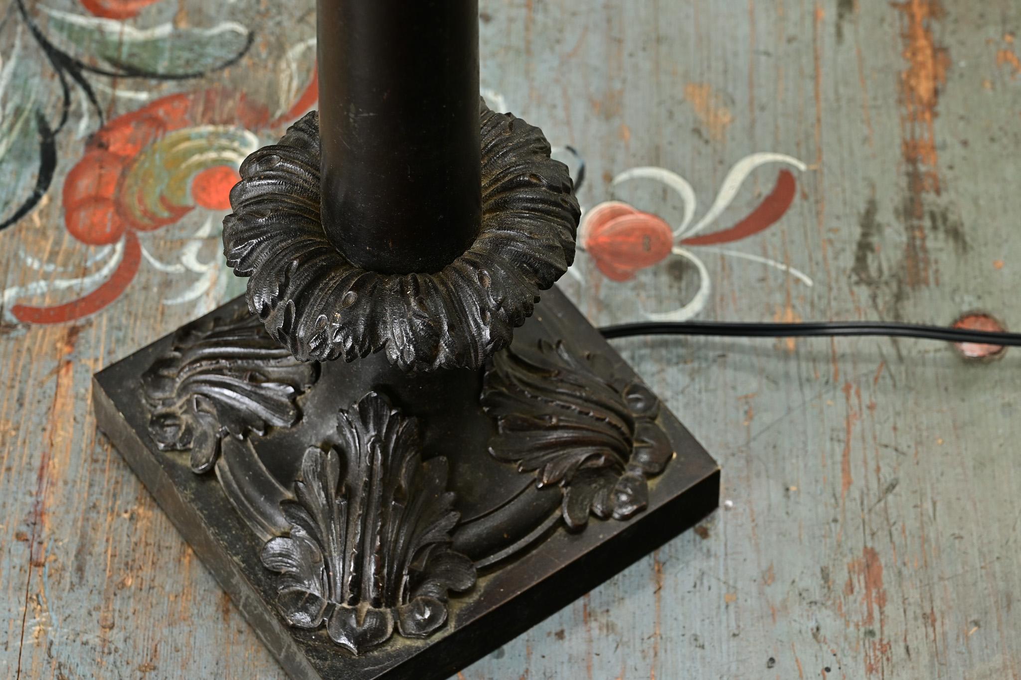 French 19th Century Bronze Table Lamp In Good Condition For Sale In Baton Rouge, LA