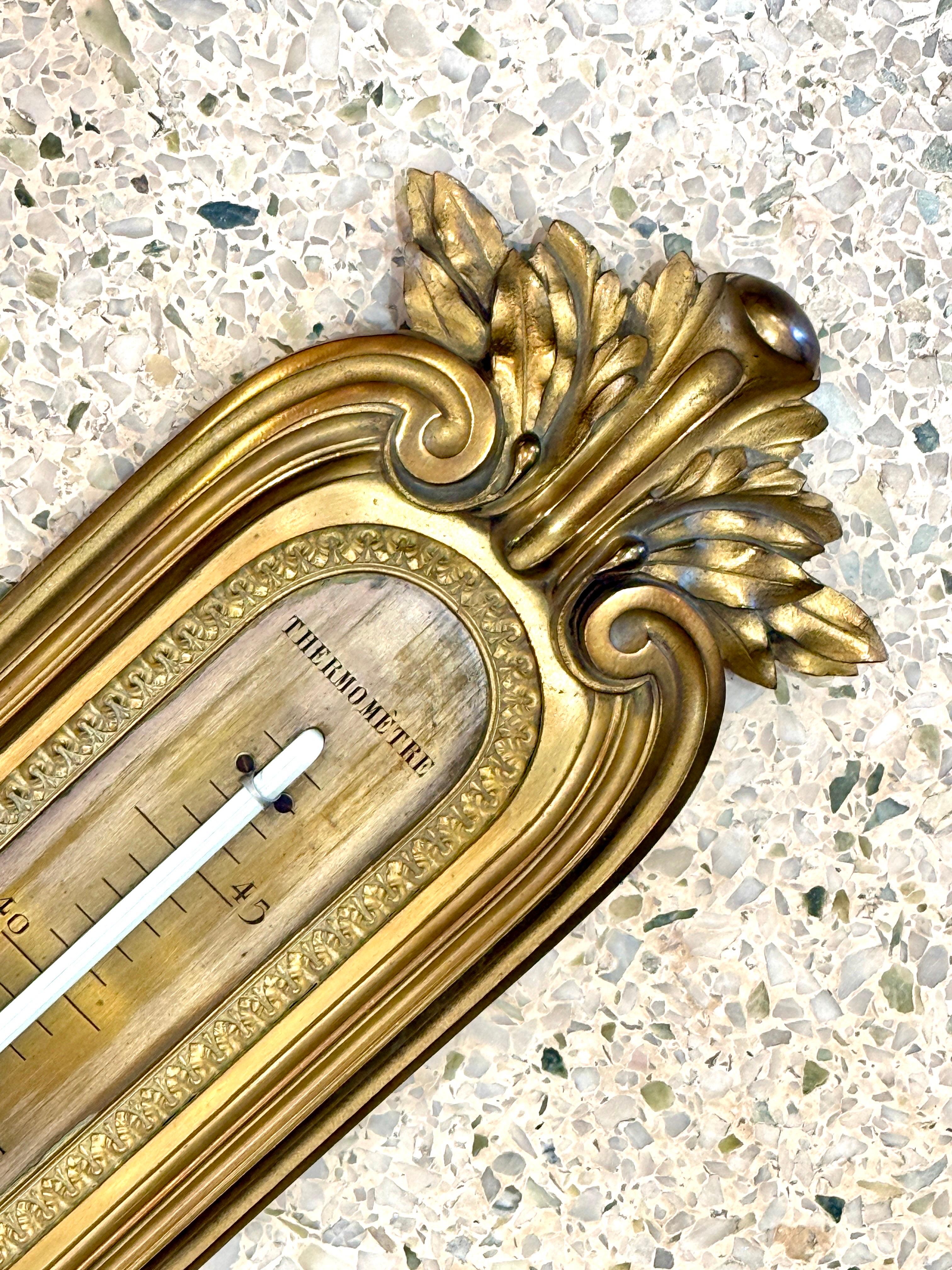 Louis XVI Thermomètre mural en bronze du XIXe siècle attribué à François Linke en vente