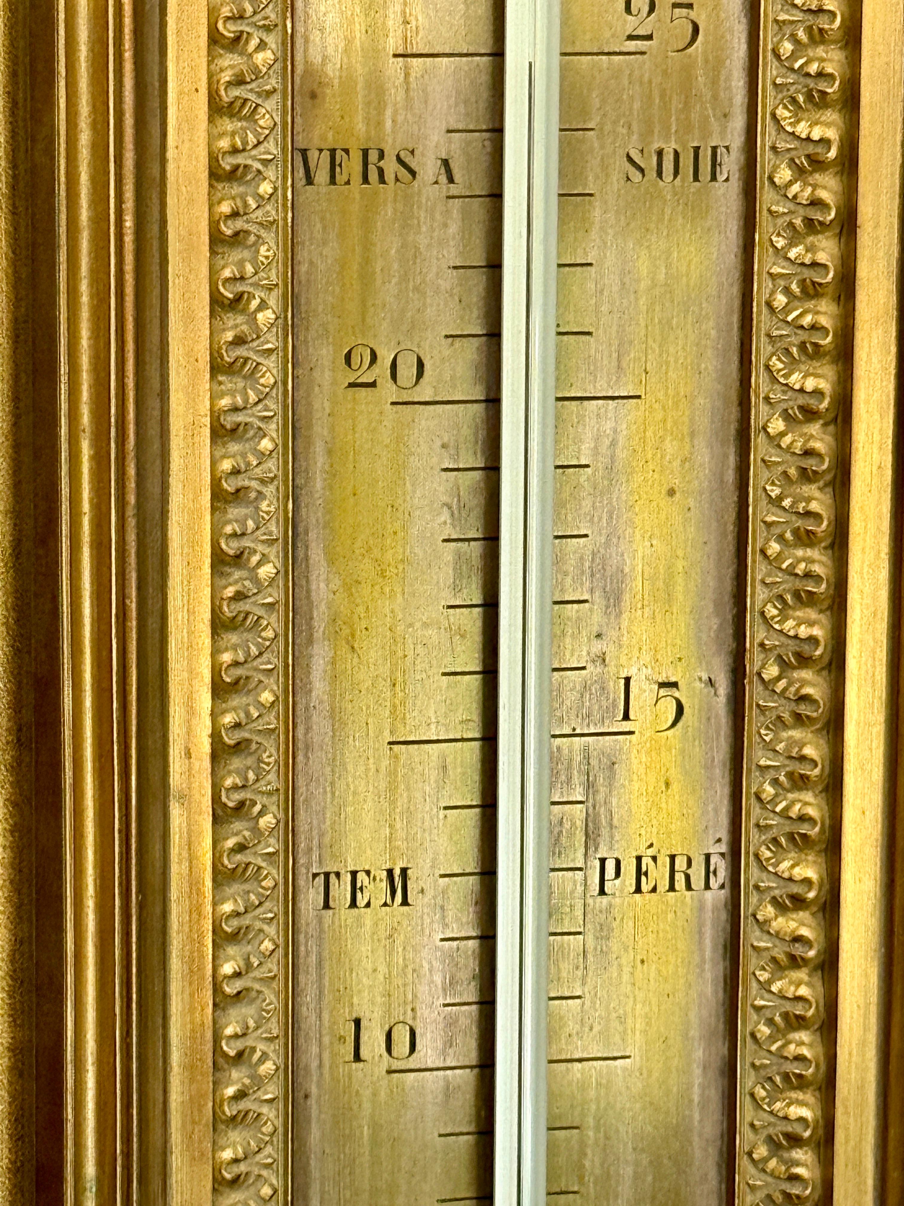 20ième siècle Thermomètre mural en bronze du XIXe siècle attribué à François Linke en vente