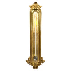 Thermomètre mural en bronze du XIXe siècle attribué à François Linke