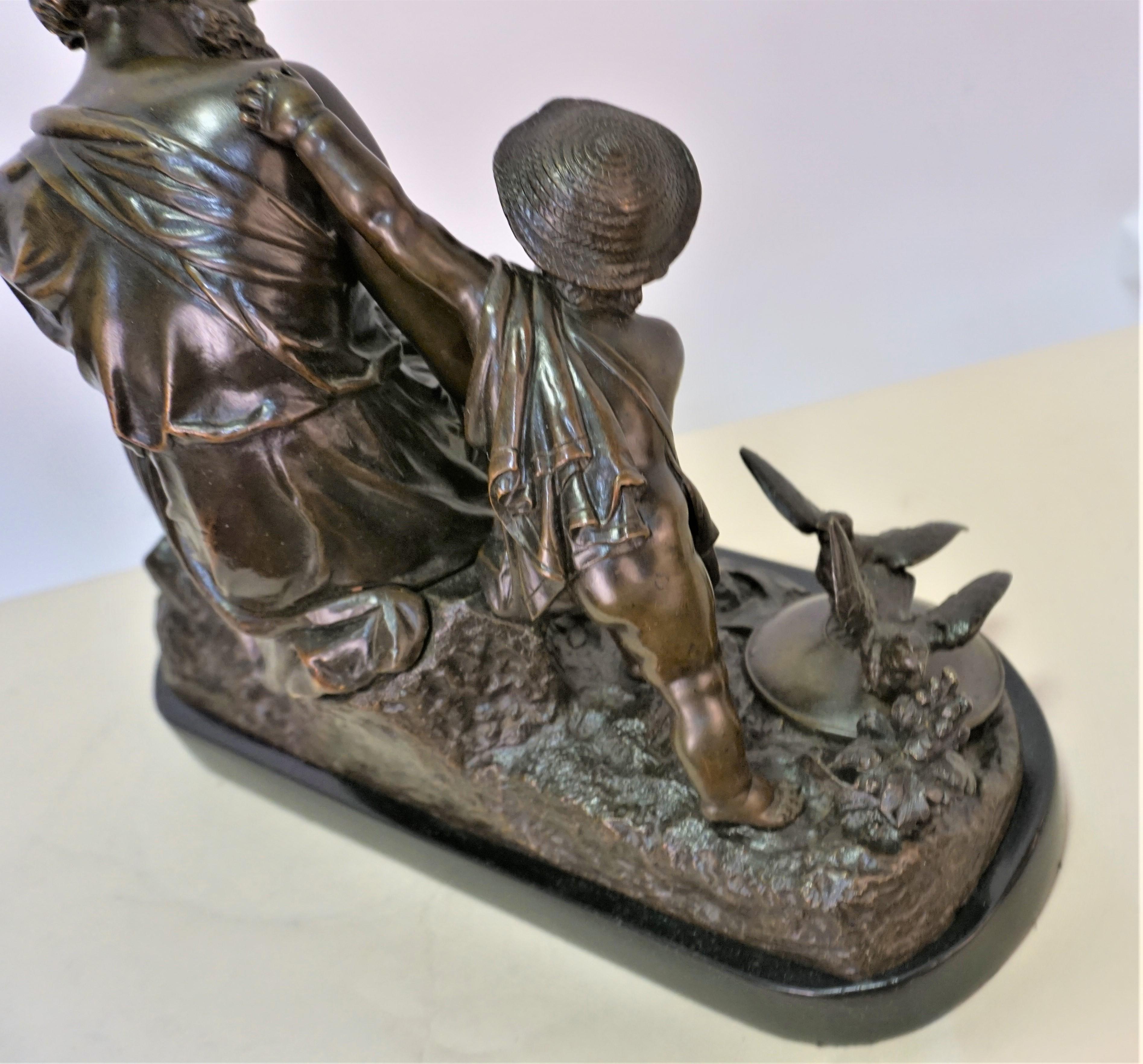 French 19th Century Brown Patinated Bronze 4