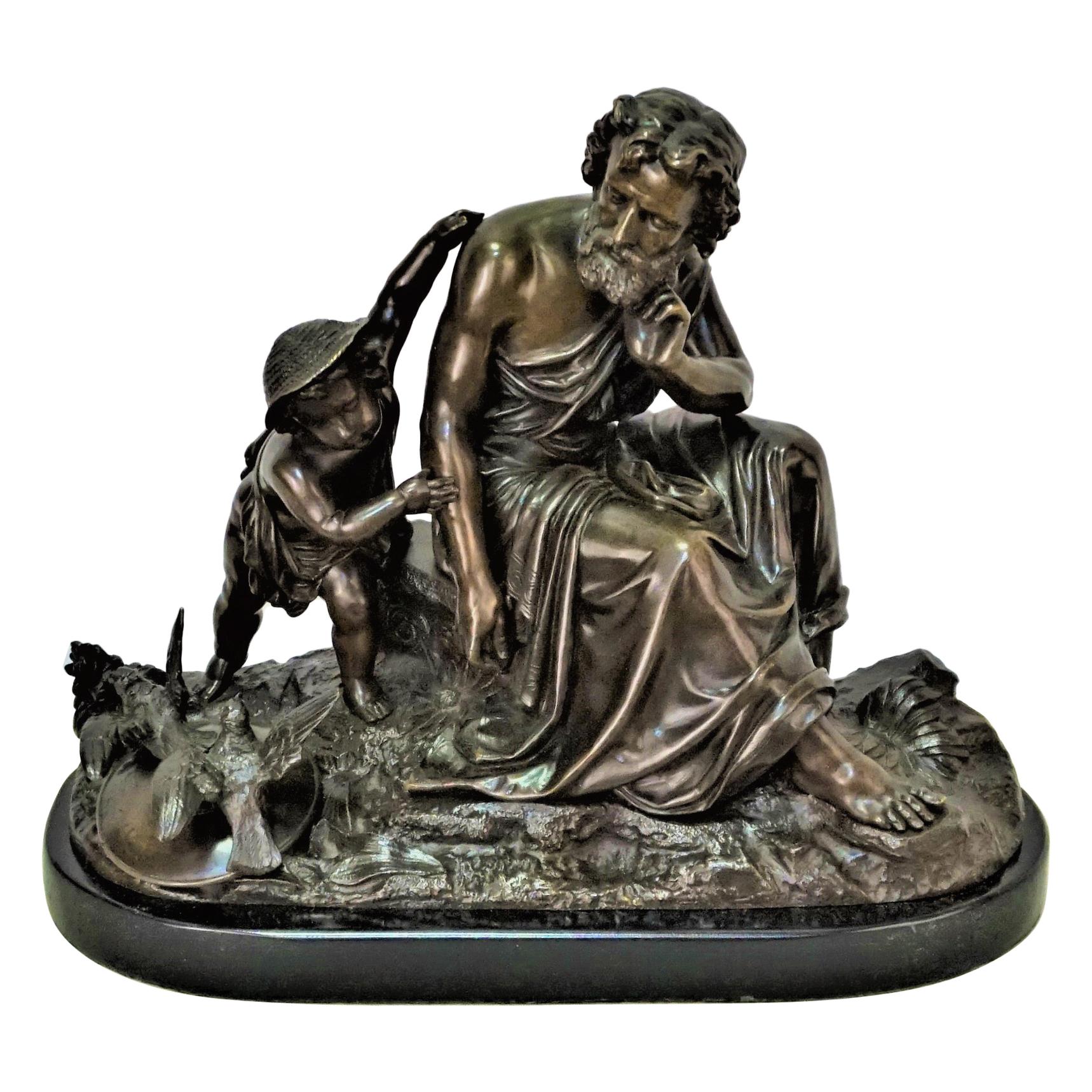 French 19th Century Brown Patinated Bronze