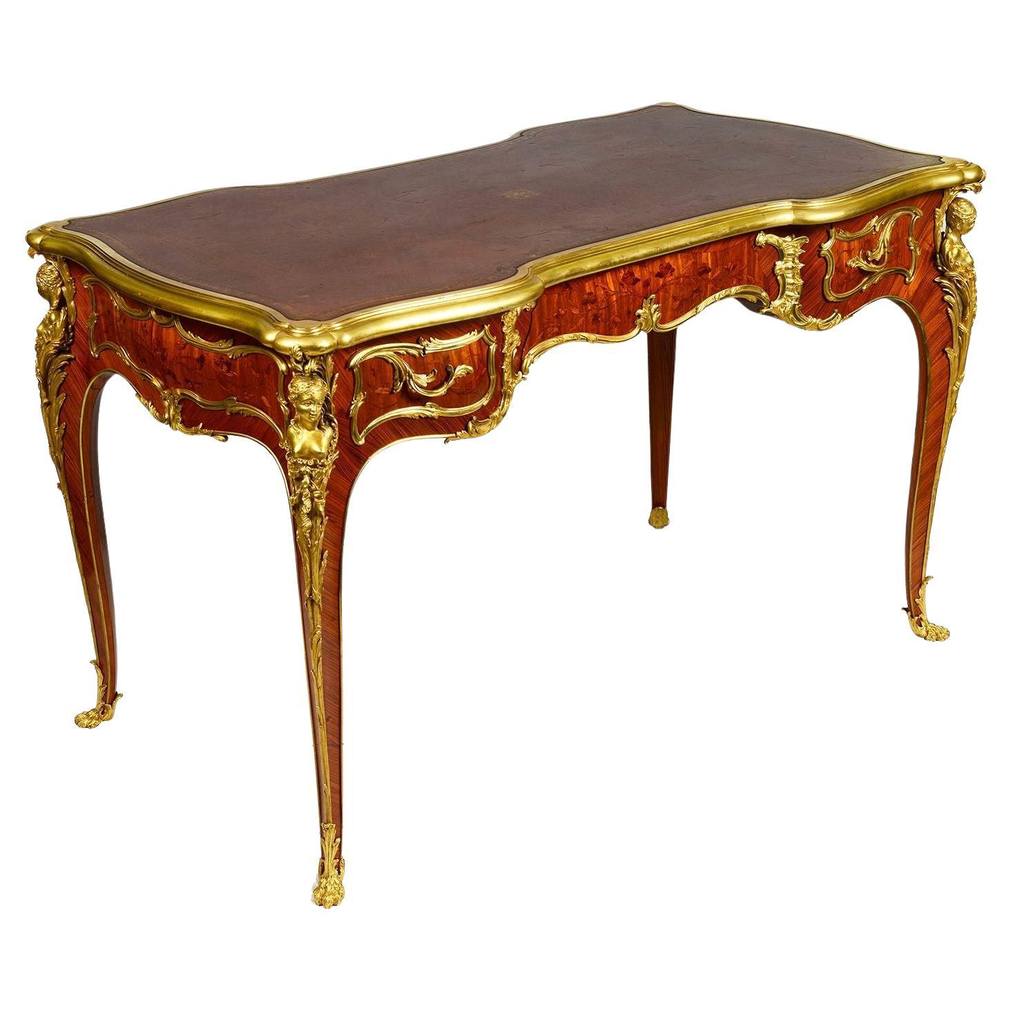 French 19th Century Bureau Plat, by Zweiner in vendita