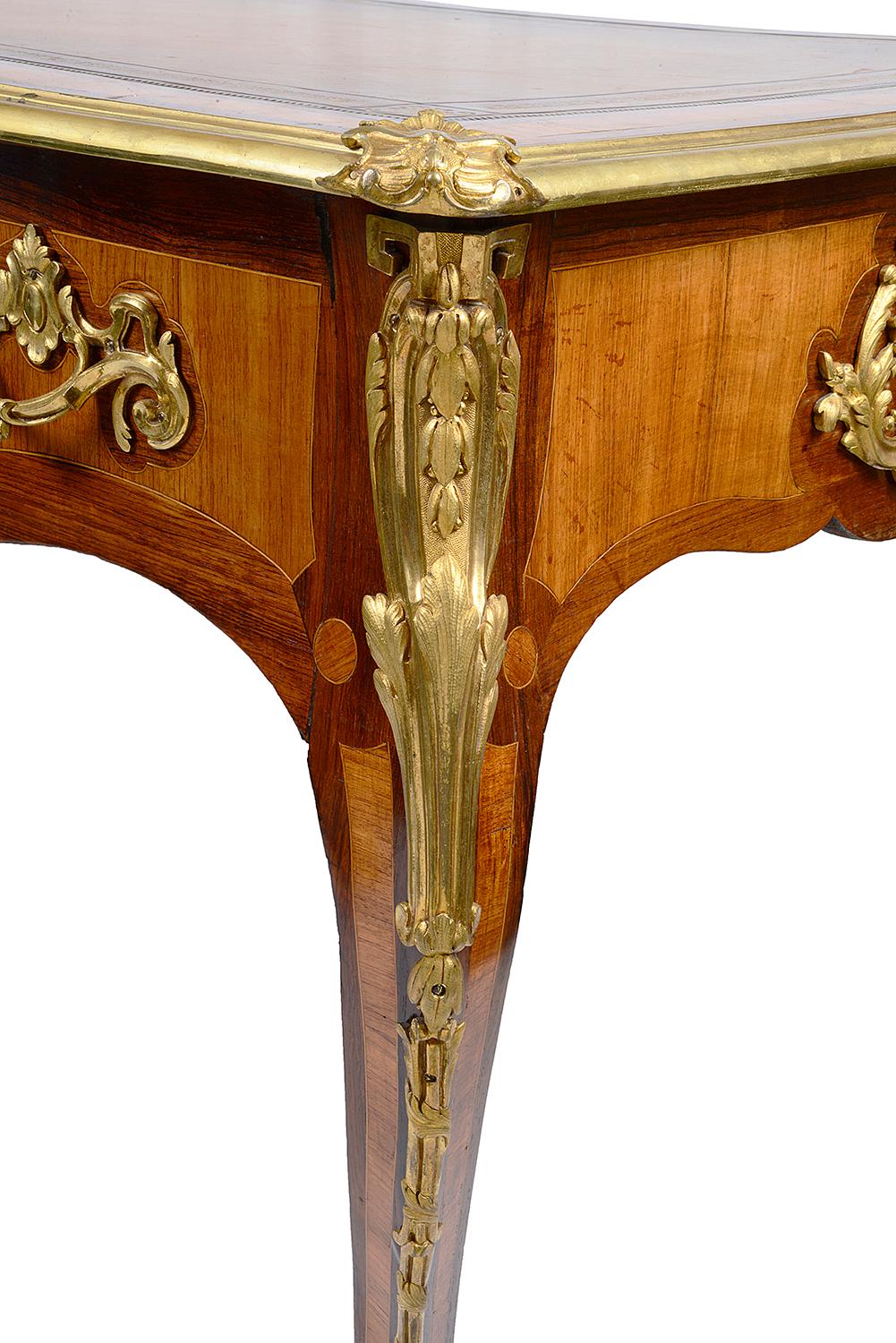 Mahogany French 19th Century Bureau Plat, circa 1880