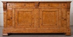 French 19th Century Burled-Elmwood Biedermeier Buffet