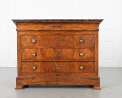 French 19th Century Burl Walnut Louis Philippe Commode