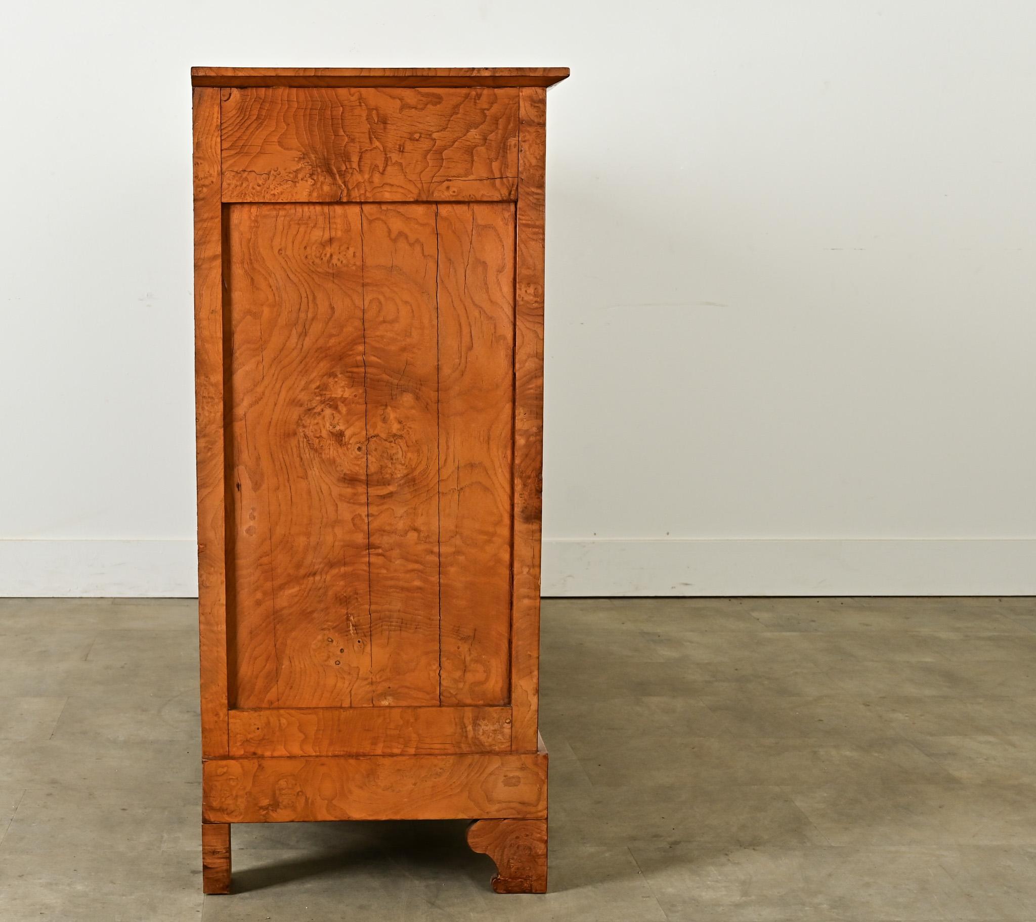 French 19th Century Burl Wood & Greek Key Enfilade For Sale 11