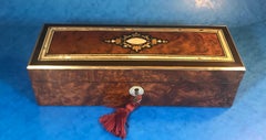 French 19th Century Burr Cedar Glove Box