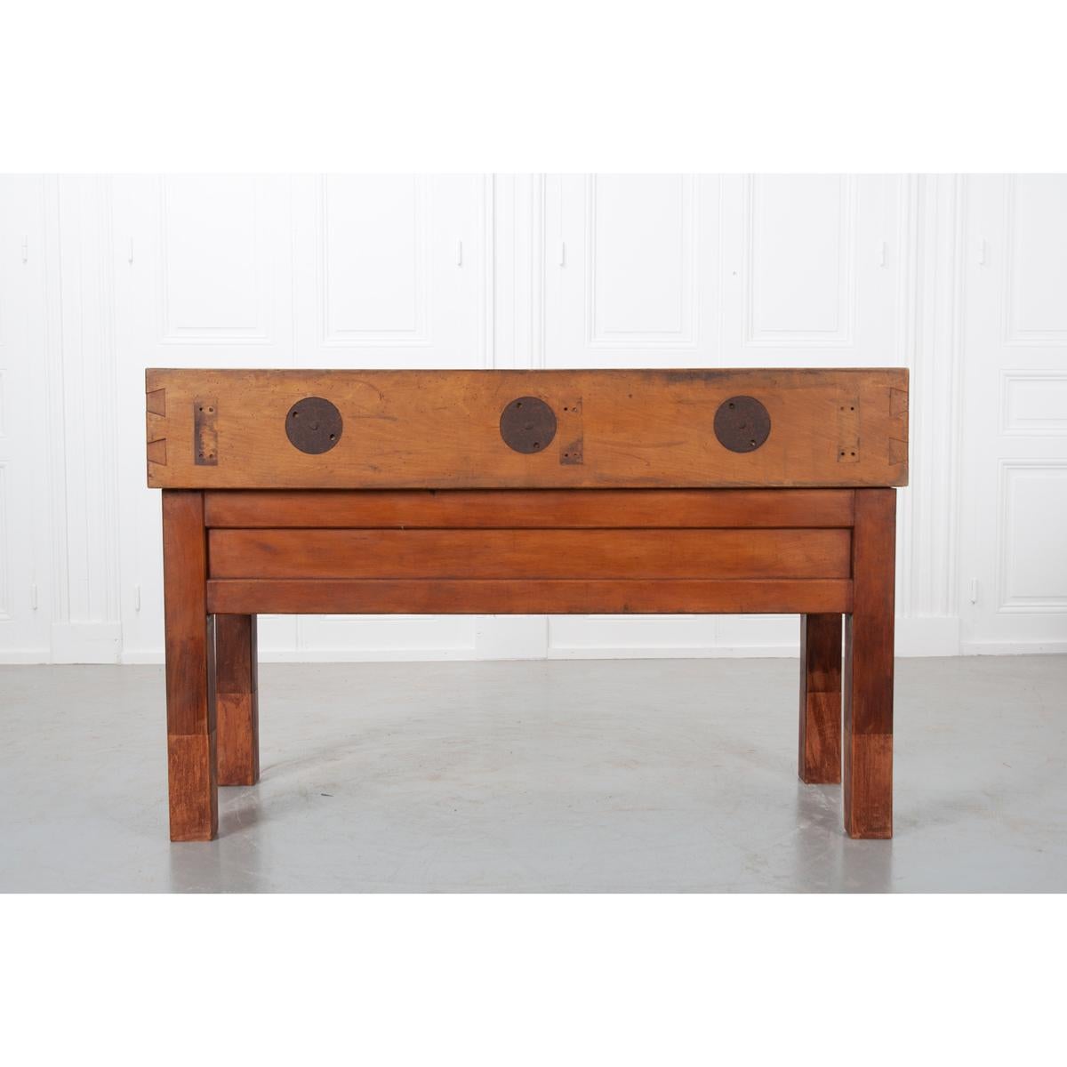French 19th Century Butcher Block Table 9