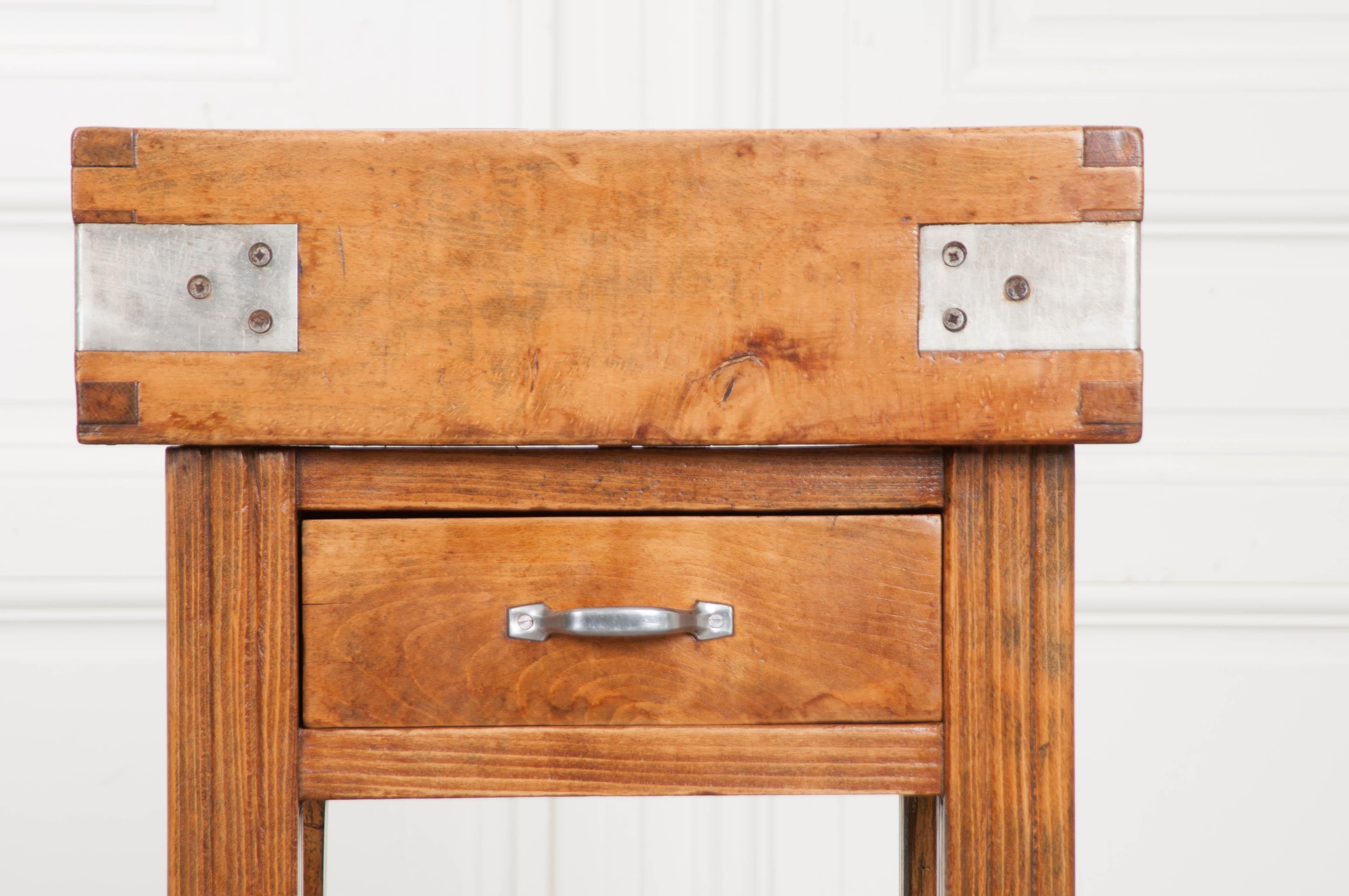 small butcher block table