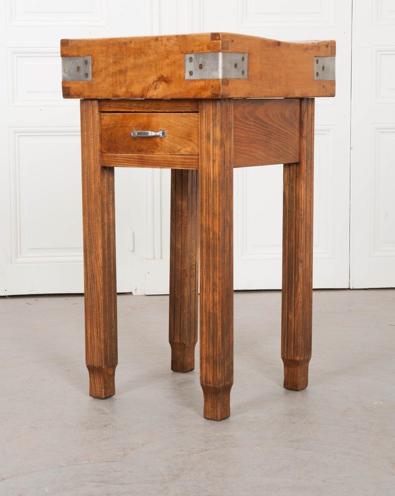 French 19th Century Butcher Block Table at 1stdibs