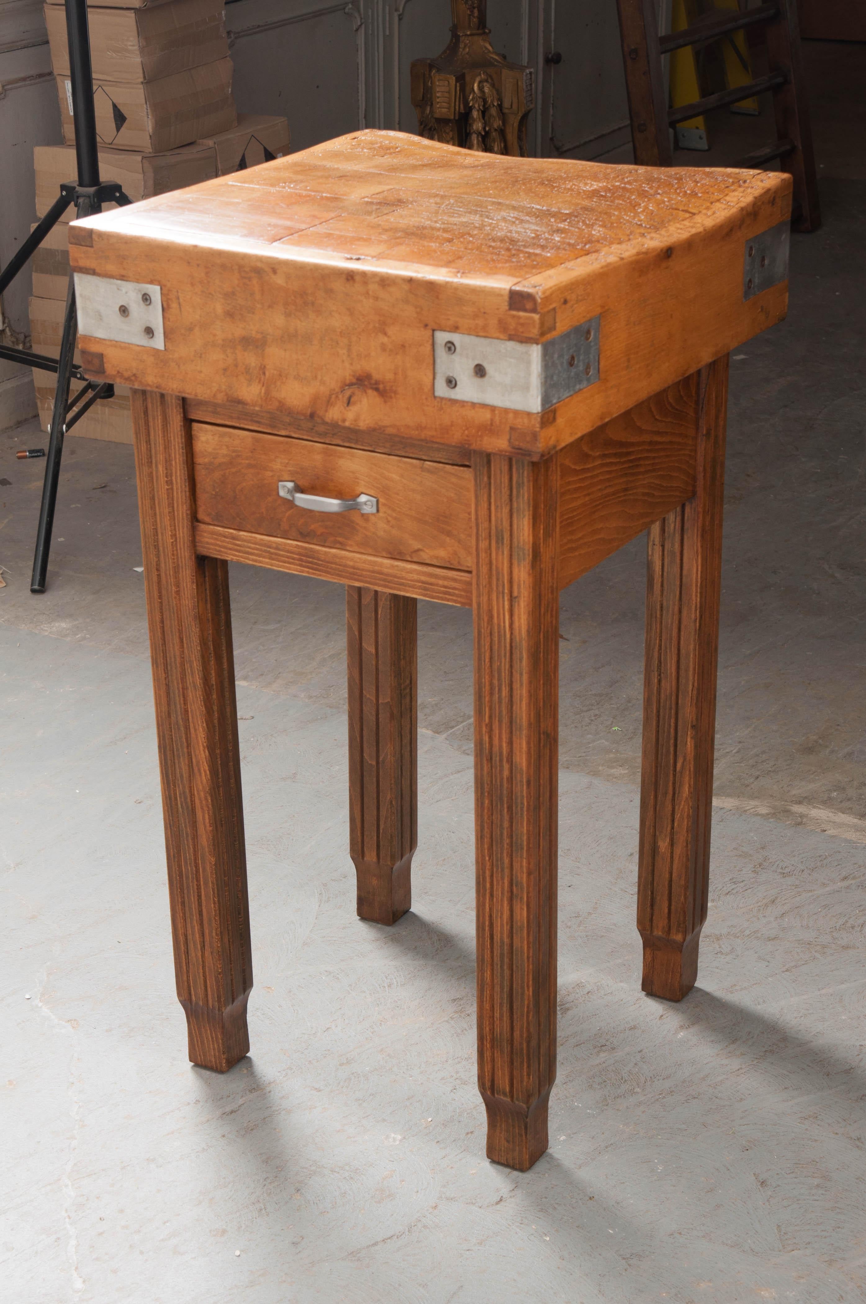 French 19th Century Butcher Block Table 3