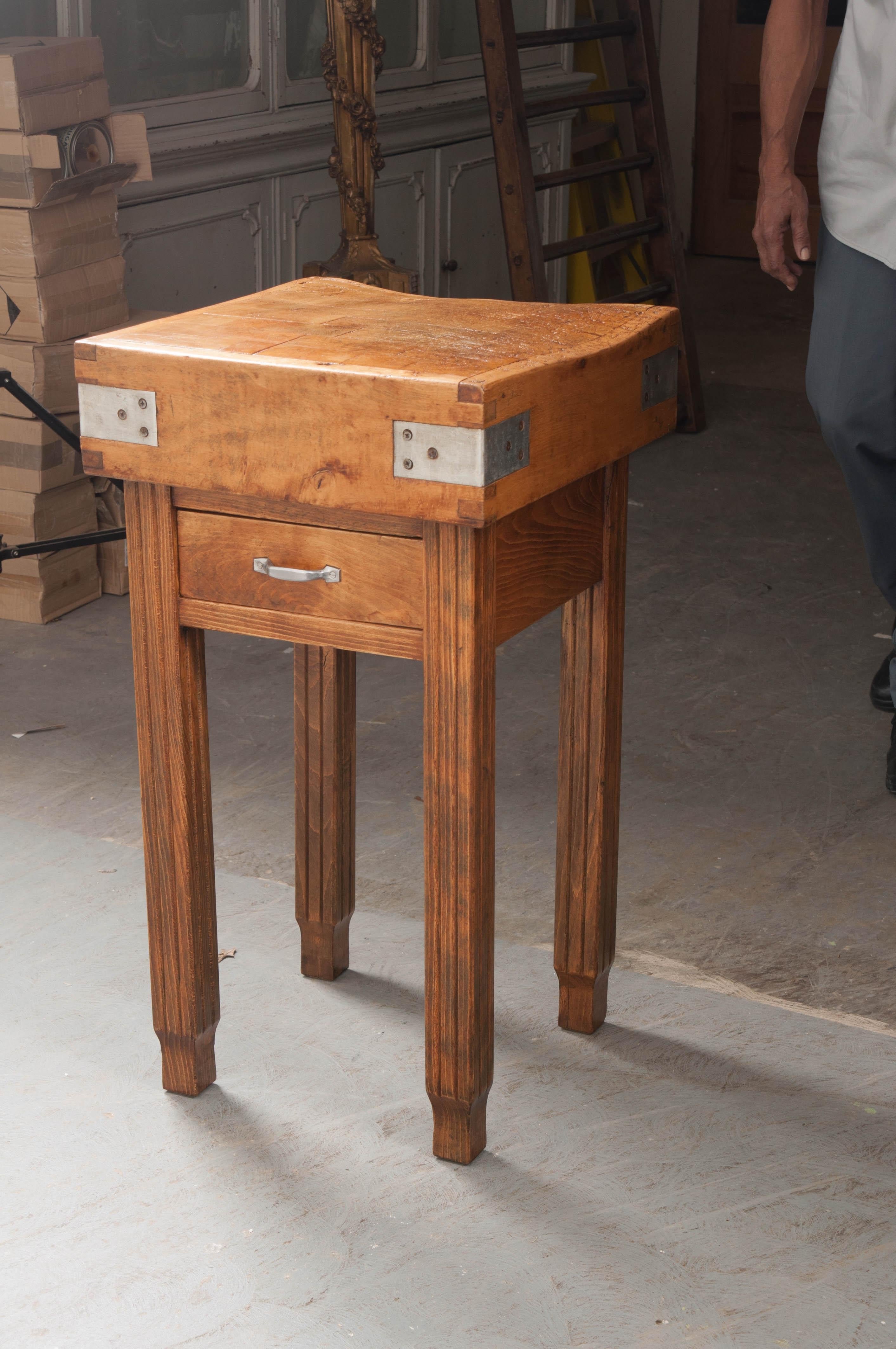 French 19th Century Butcher Block Table 4