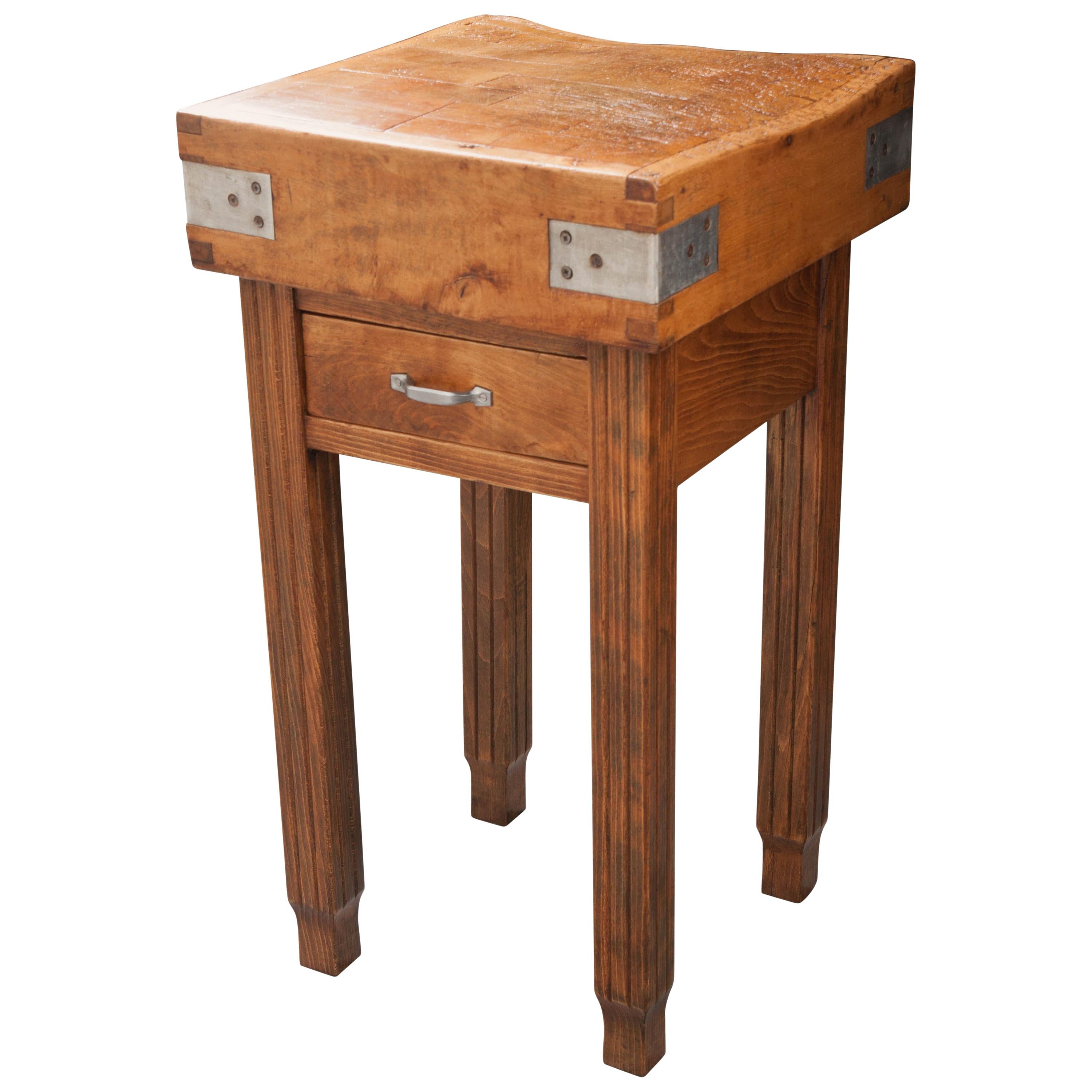 French 19th Century Butcher Block Table