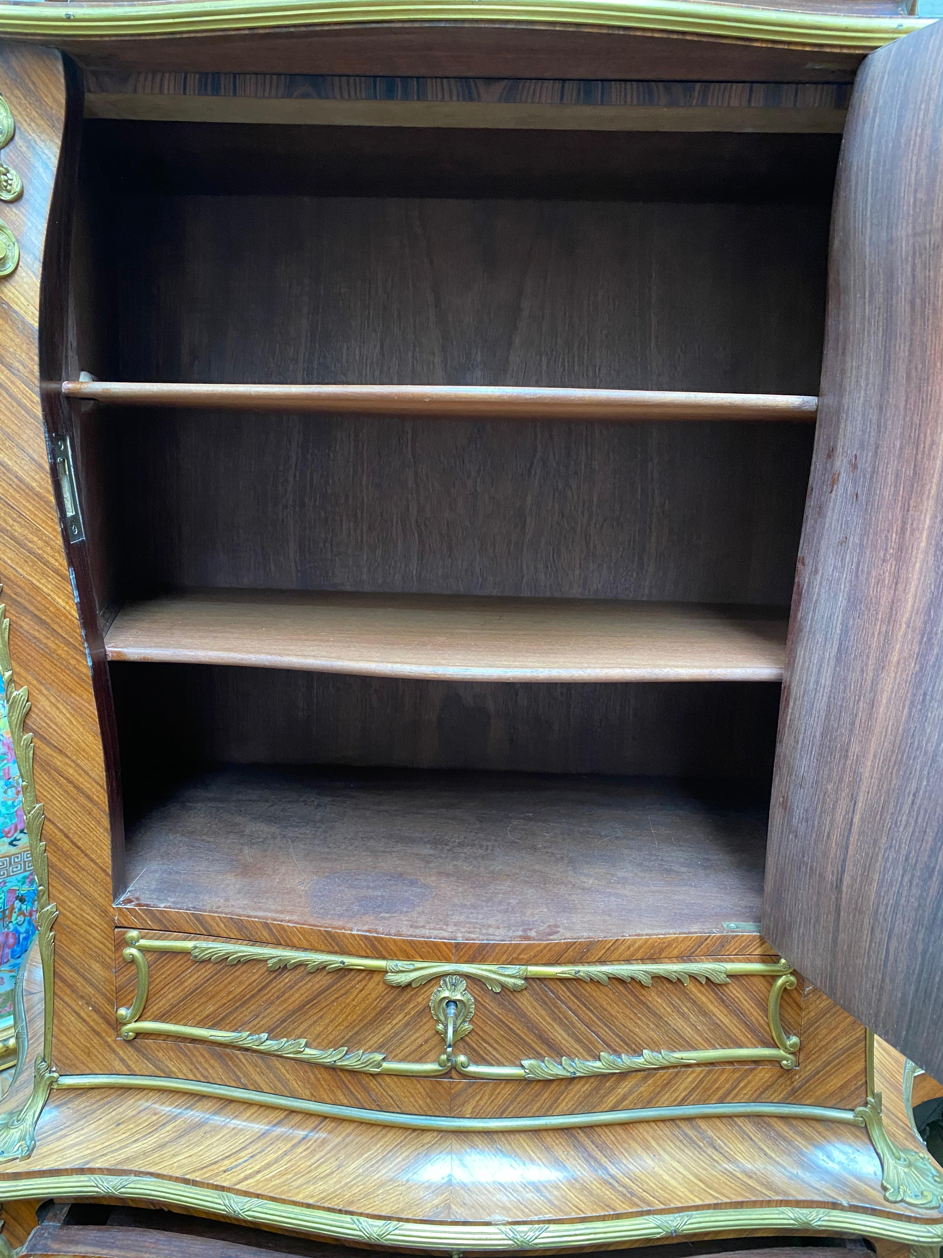 Mahogany French 19th Century Cabinet on Stand after Zweiner For Sale