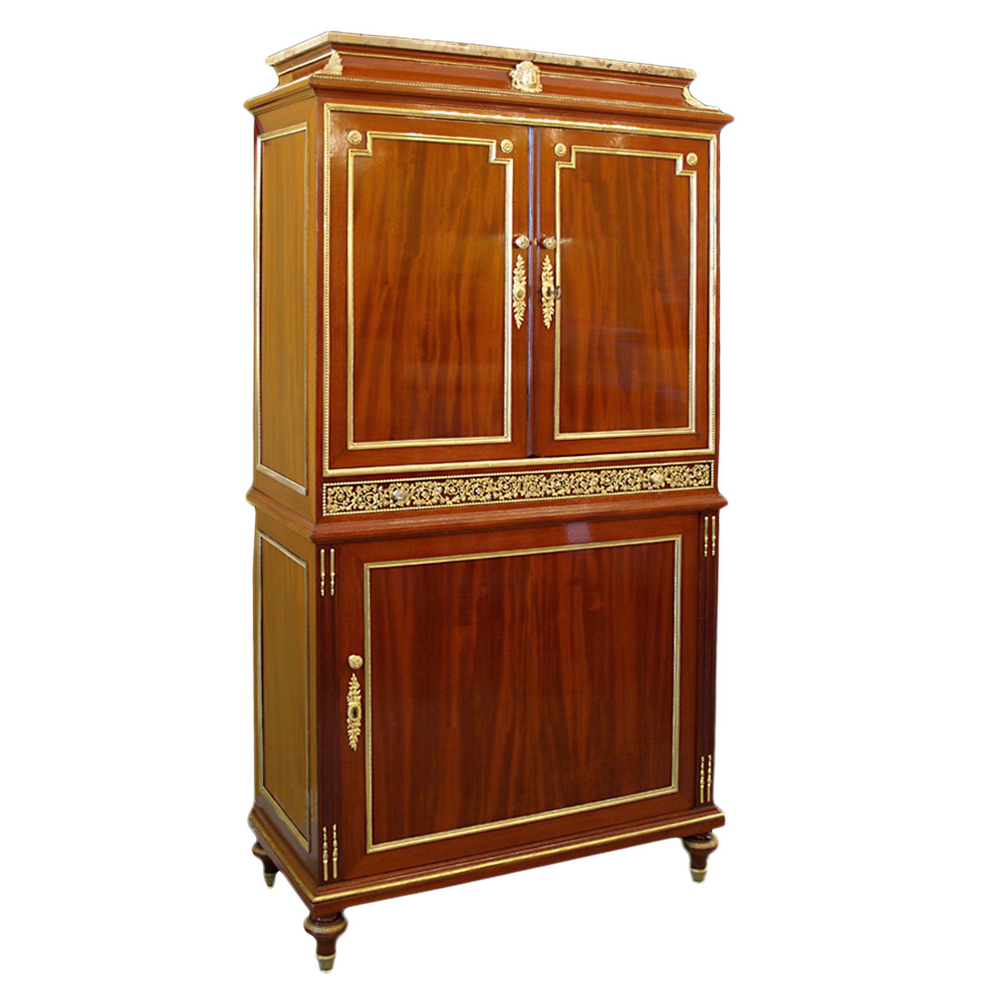 French 19th Century Cabinet Signed Deny, Paris For Sale