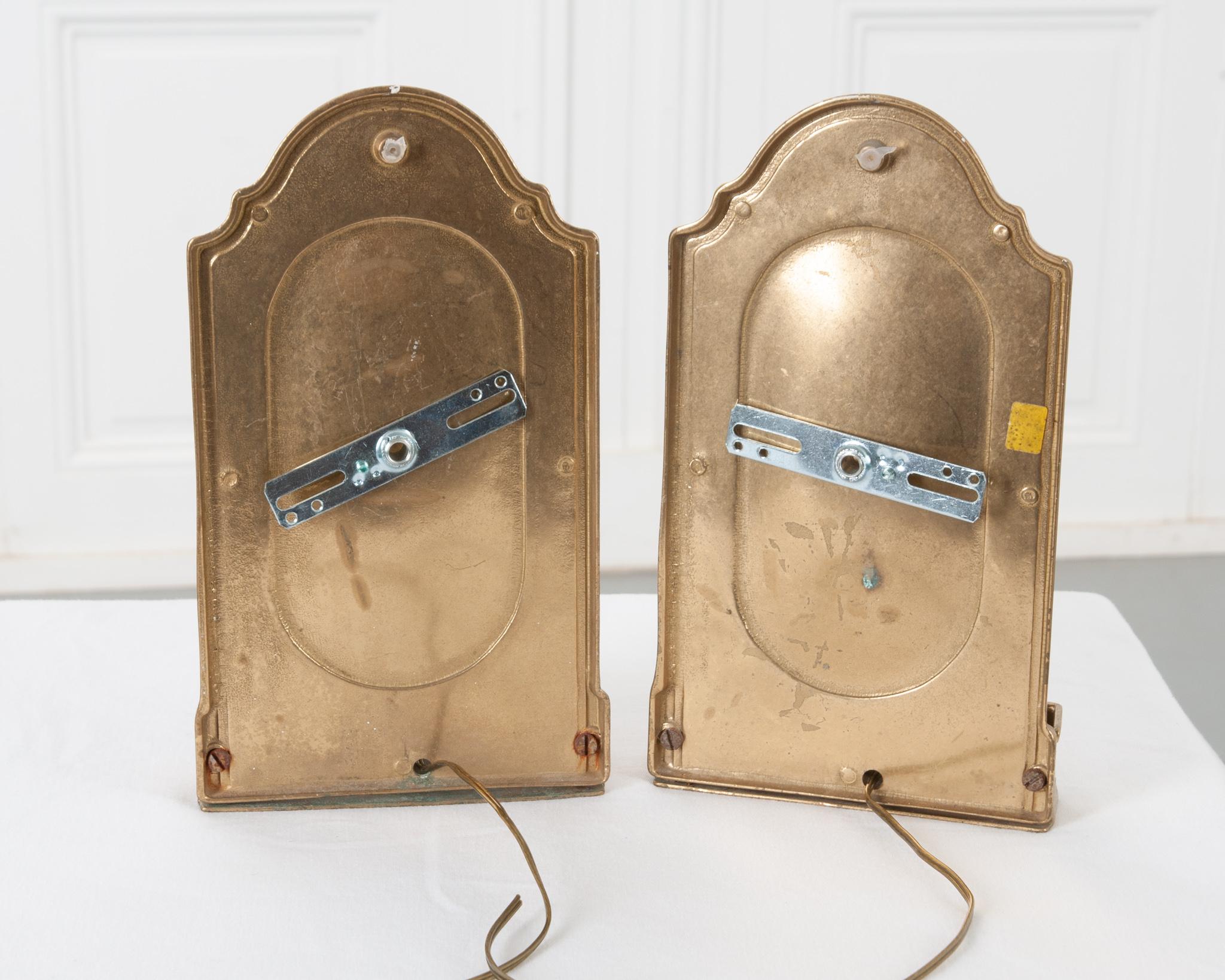 Brass French 19th Century Candle Sconces