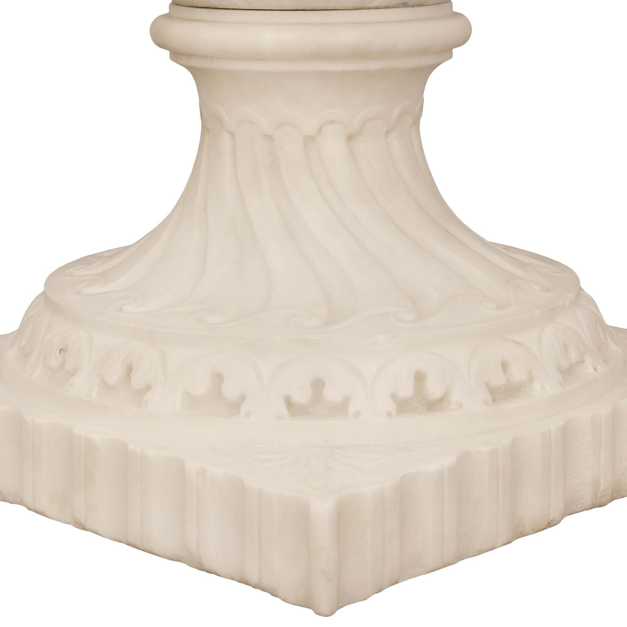 French 19th century Carrara marble urns signed D. Epinay Carls Adrien Prosper For Sale 9