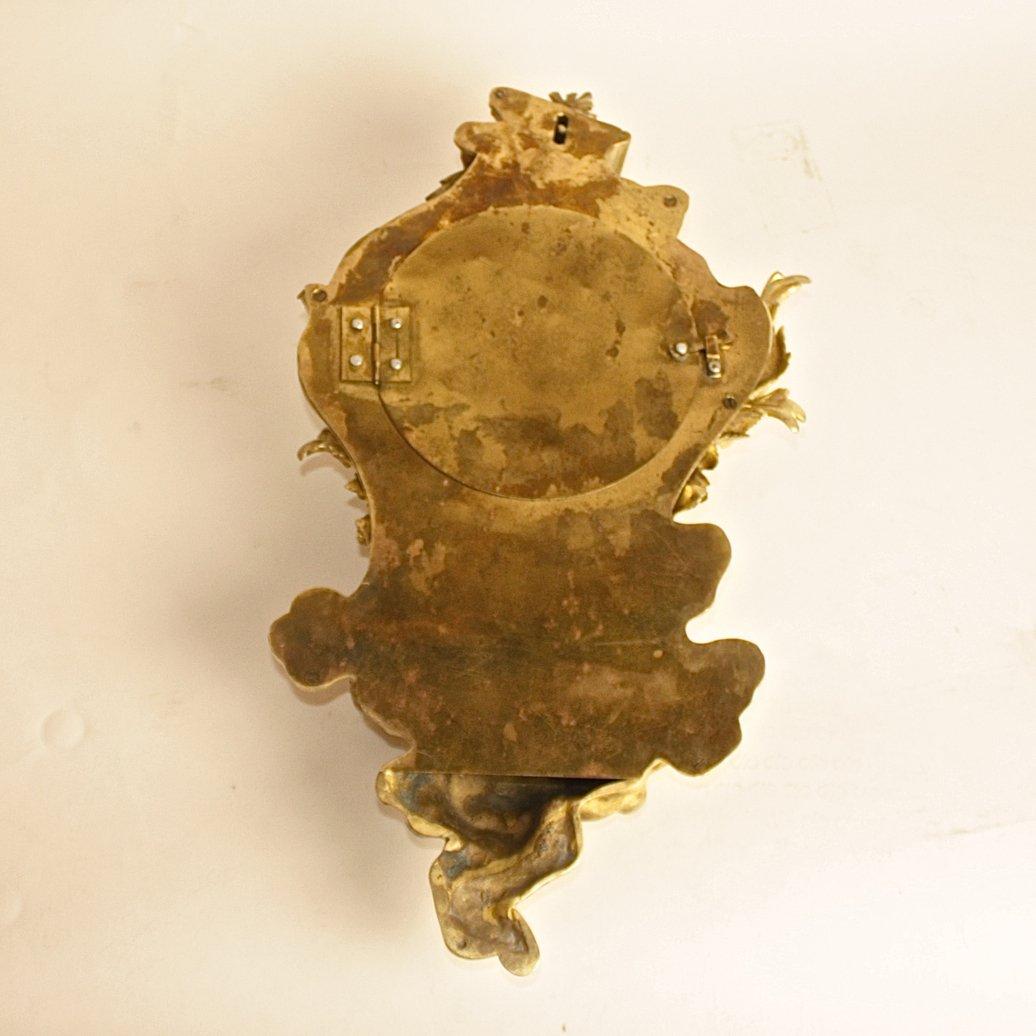 French 19th Century Louis XV Gilt Bronze Amor Cartel Clock, Manner of Caffieri 4