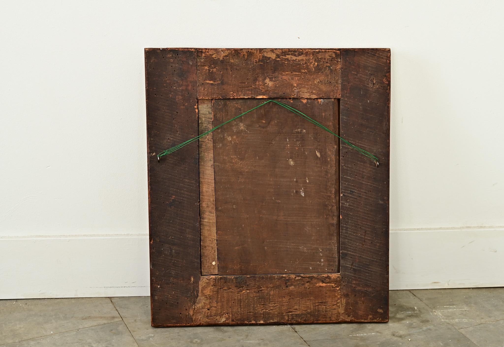 Specchio francese del XIX secolo in legno di radica intagliato e intarsiato In condizioni buone in vendita a Baton Rouge, LA