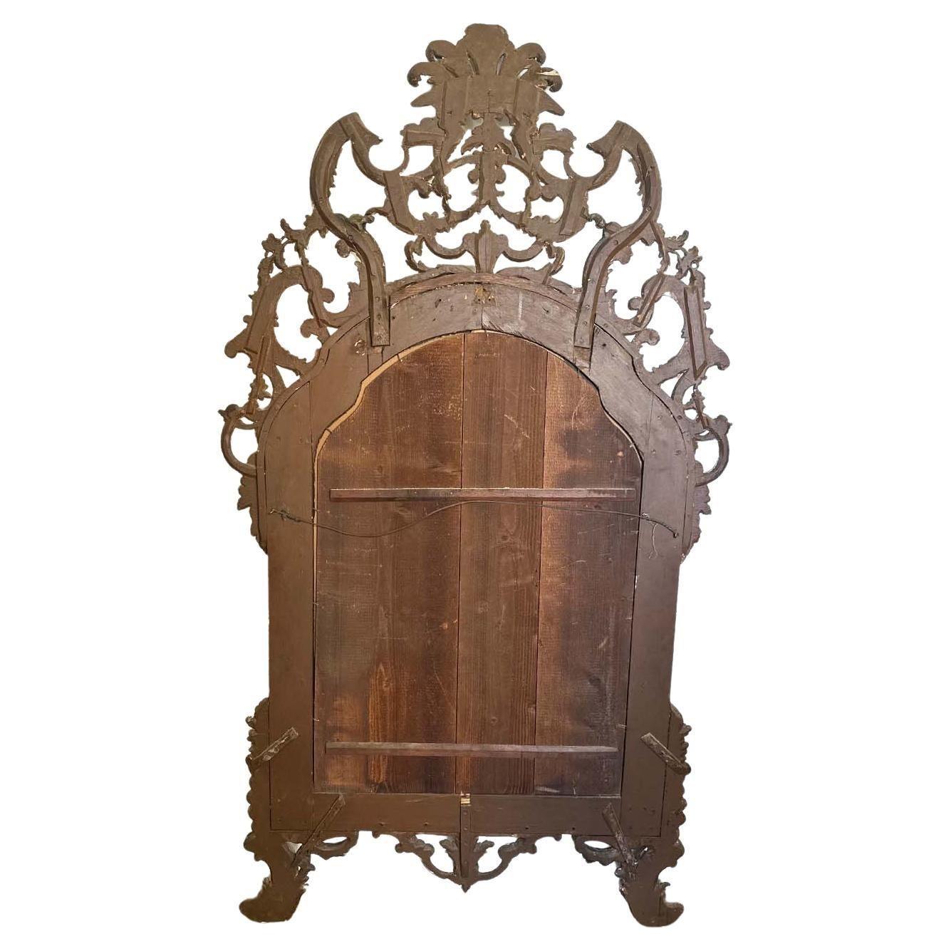 French 19th Century Carved Gilt wood Rococo Mirror For Sale 2