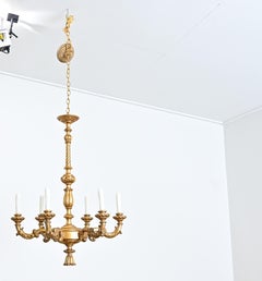 French 19th Century Carved Giltwood Chandelier