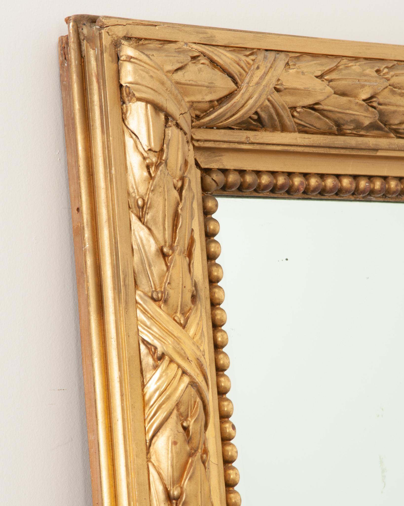 French, 19th Century, Carved Gold Gilt Mirror 2