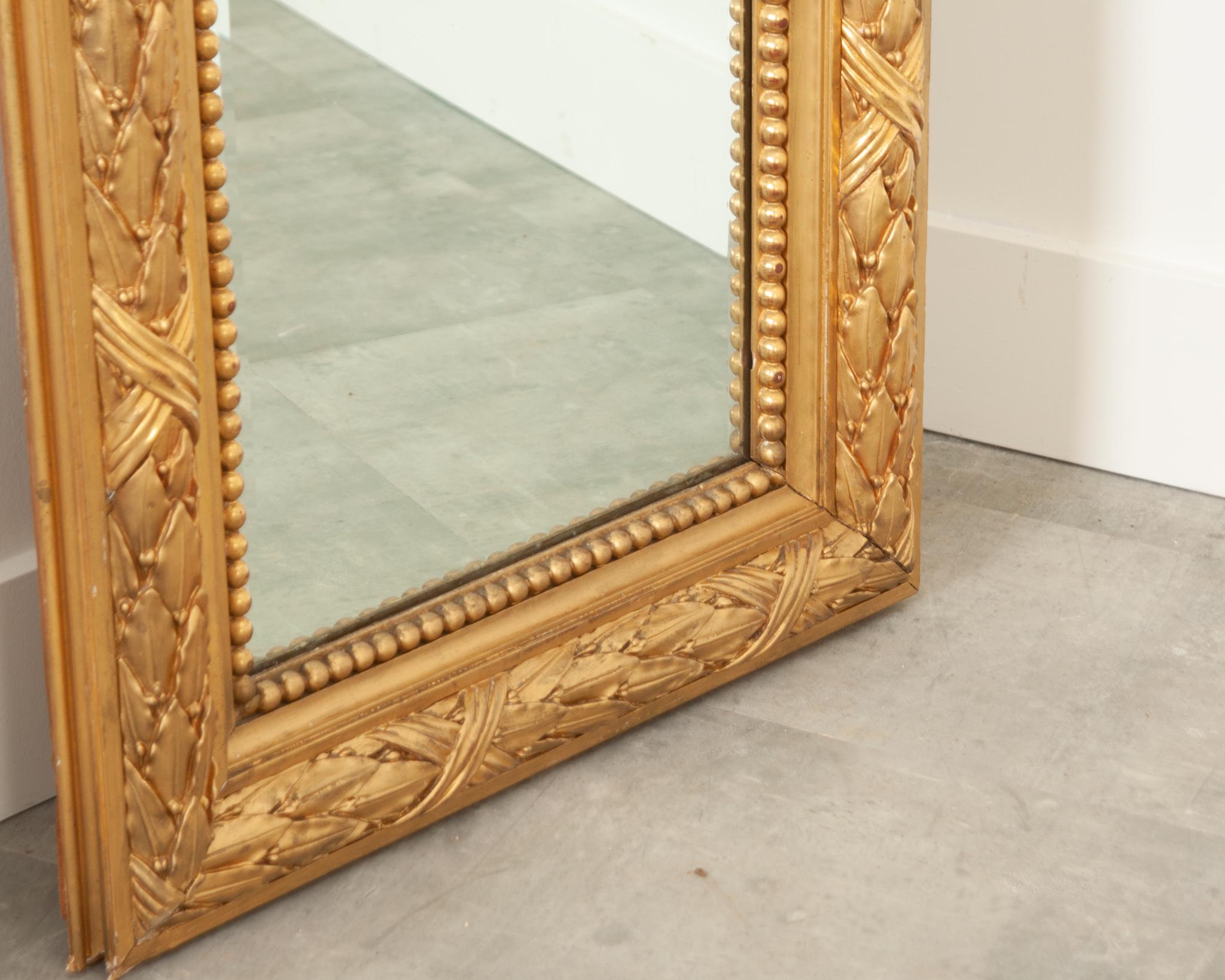 French, 19th Century, Carved Gold Gilt Mirror 3