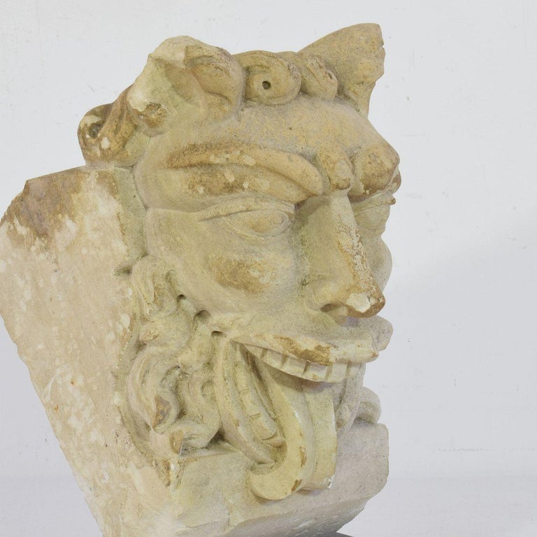 French 19th Century Carved Limestone Gargoyle Ornament at 1stDibs