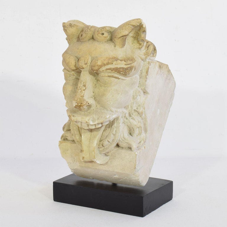 French 19th Century Carved Limestone Gargoyle Ornament at 1stDibs