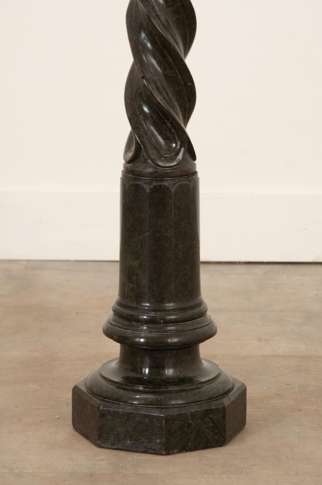 Stone French 19th Century Carved Marble Pedestal For Sale