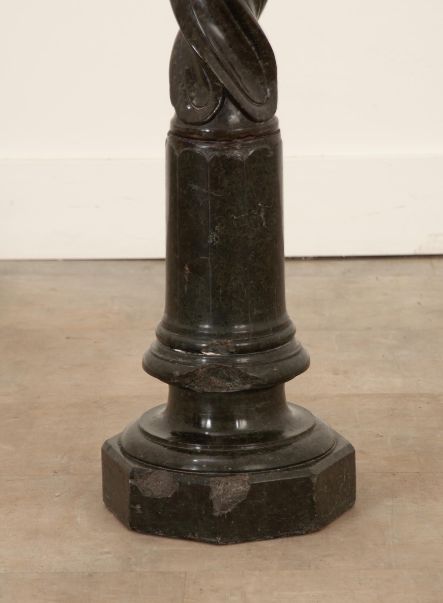 French 19th Century Carved Marble Pedestal For Sale 3