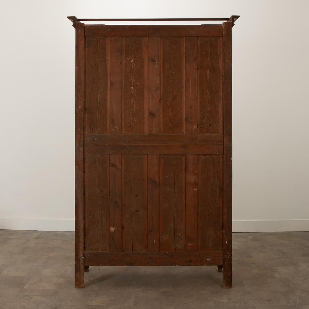 French 19th Century Carved Oak Armoire 4
