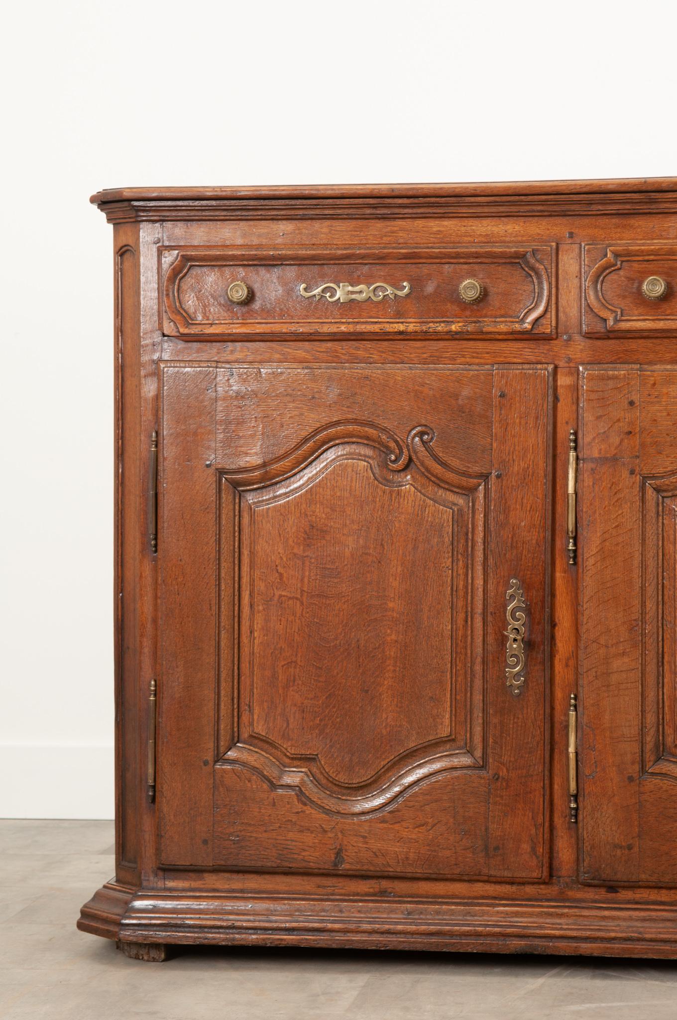 Metal French 19th Century Carved Oak Enfilade