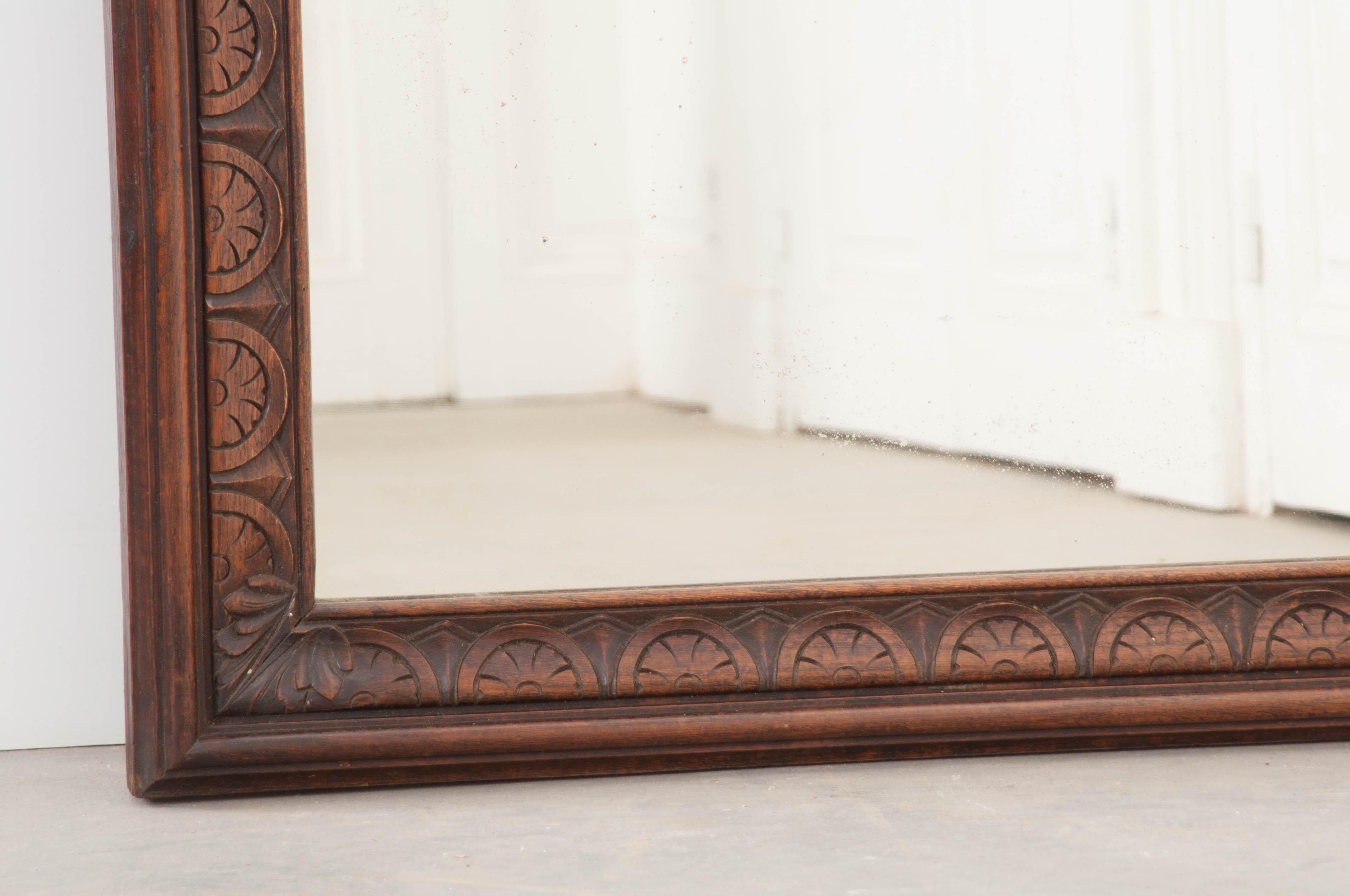 Late 19th Century French 19th Century Carved Oak Louis Philippe Mirror