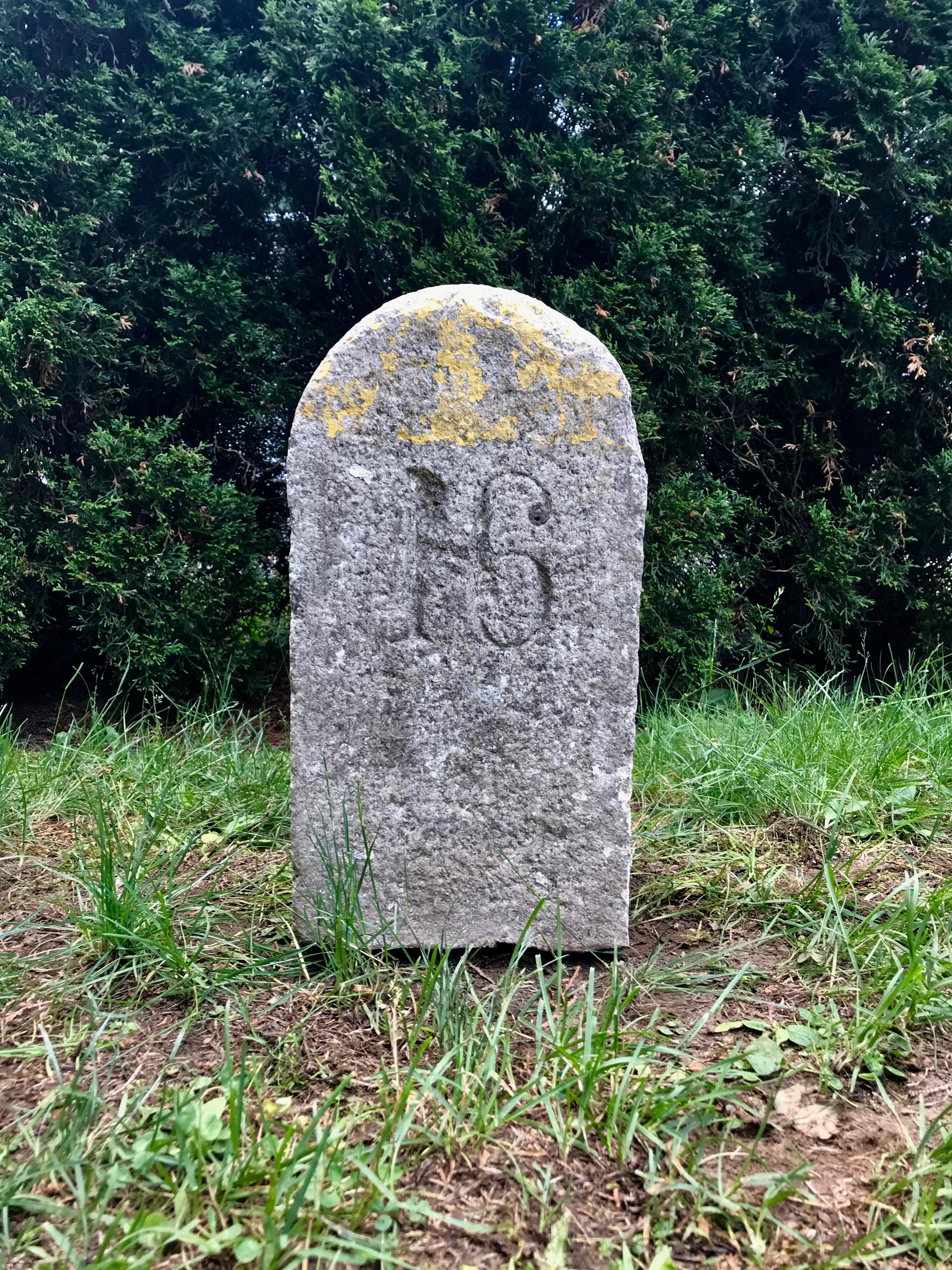 Hand-Carved French 19th Century Carved Stone Markers Numbered 11, 12, 13 and 16 For Sale