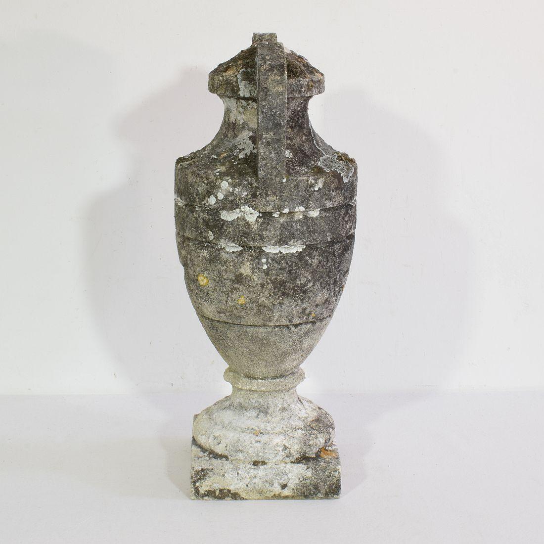French 19th Century Carved Stone Vase For Sale 3