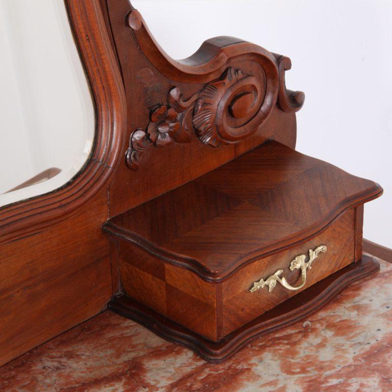 Louis XV French 19th Century Carved Walnut Vanity