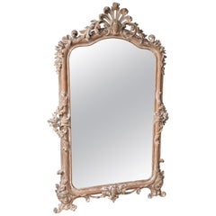 French 19th Century Carved Wood Mirror
