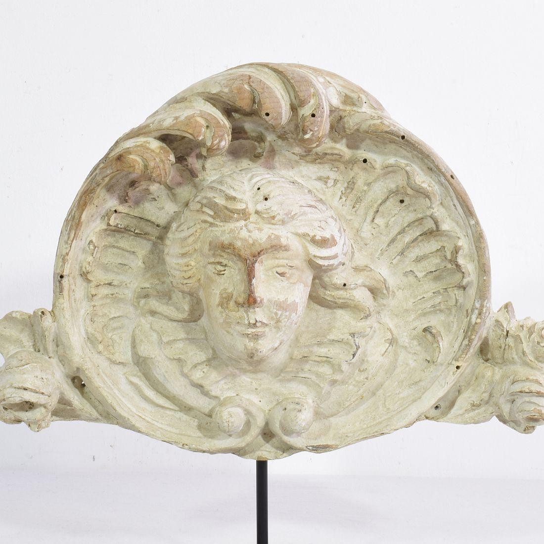 French, 19th Century Carved Wooden Ornament in Baroque Style 3