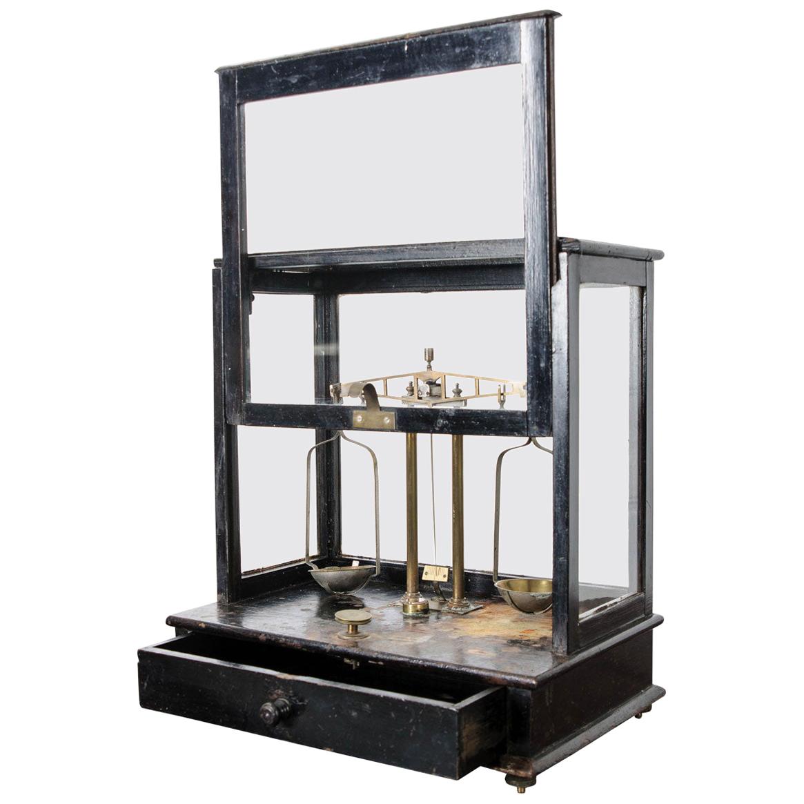French 19th Century Cased Apothecary Scale