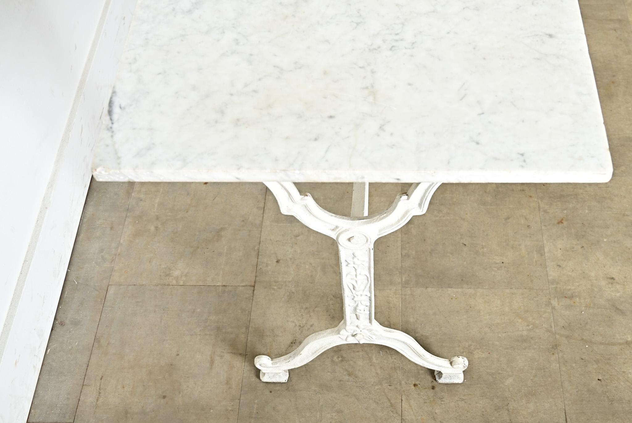 French 19th Century Cast Iron and Marble Bistro Table For Sale 5