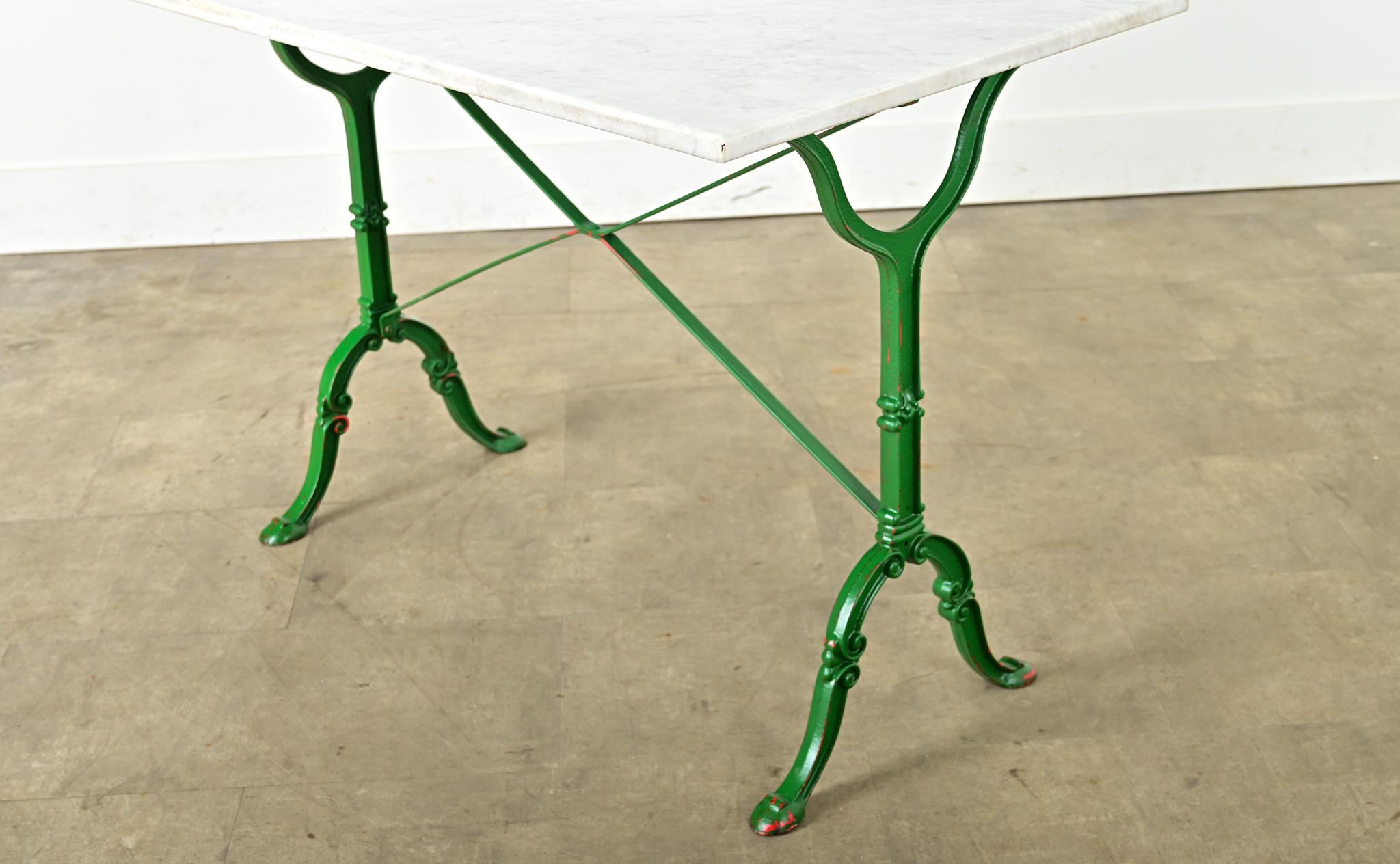 French 19th Century Cast Iron and Marble Bistro Table For Sale 6