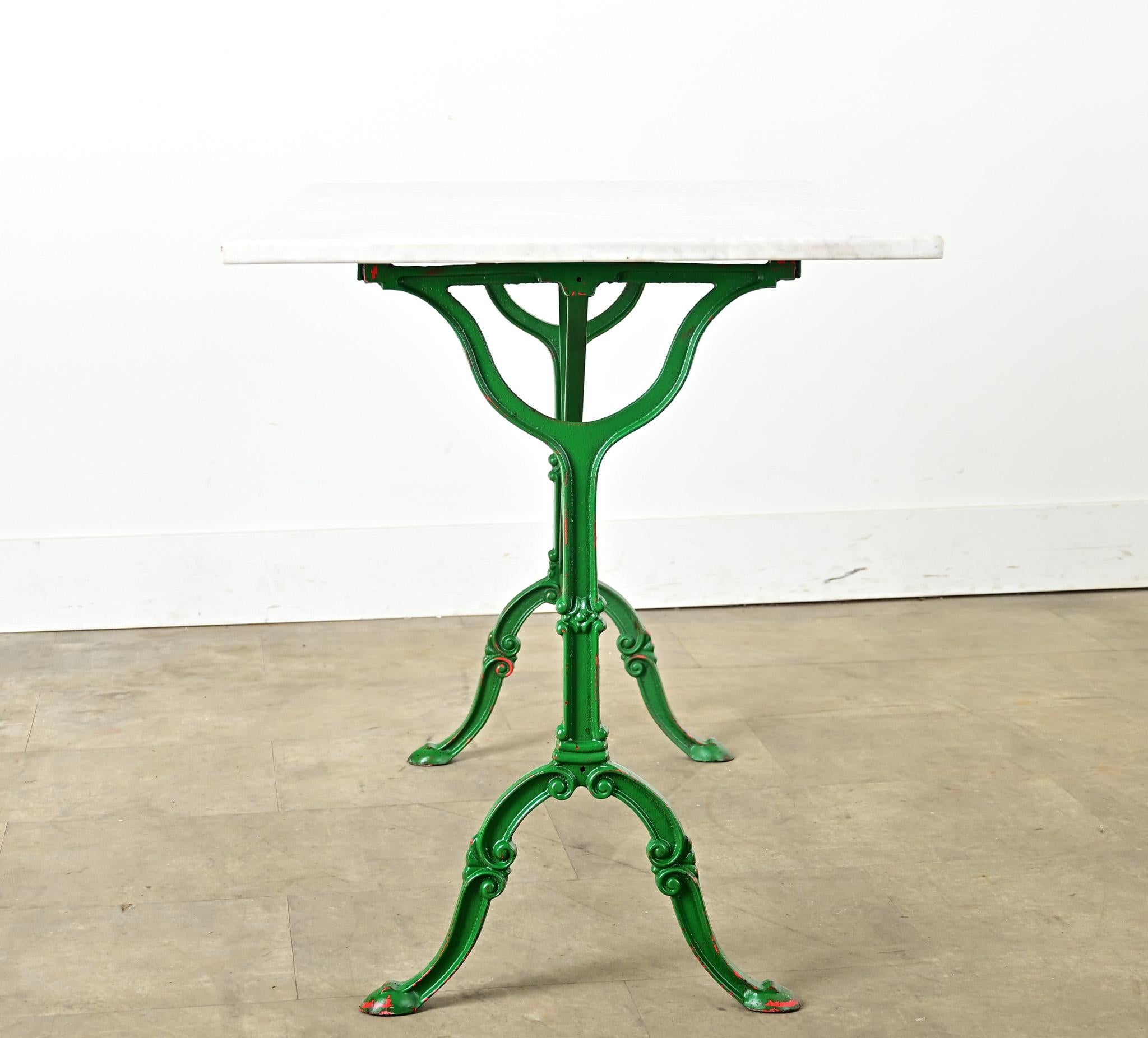 French 19th Century Cast Iron and Marble Bistro Table For Sale 7