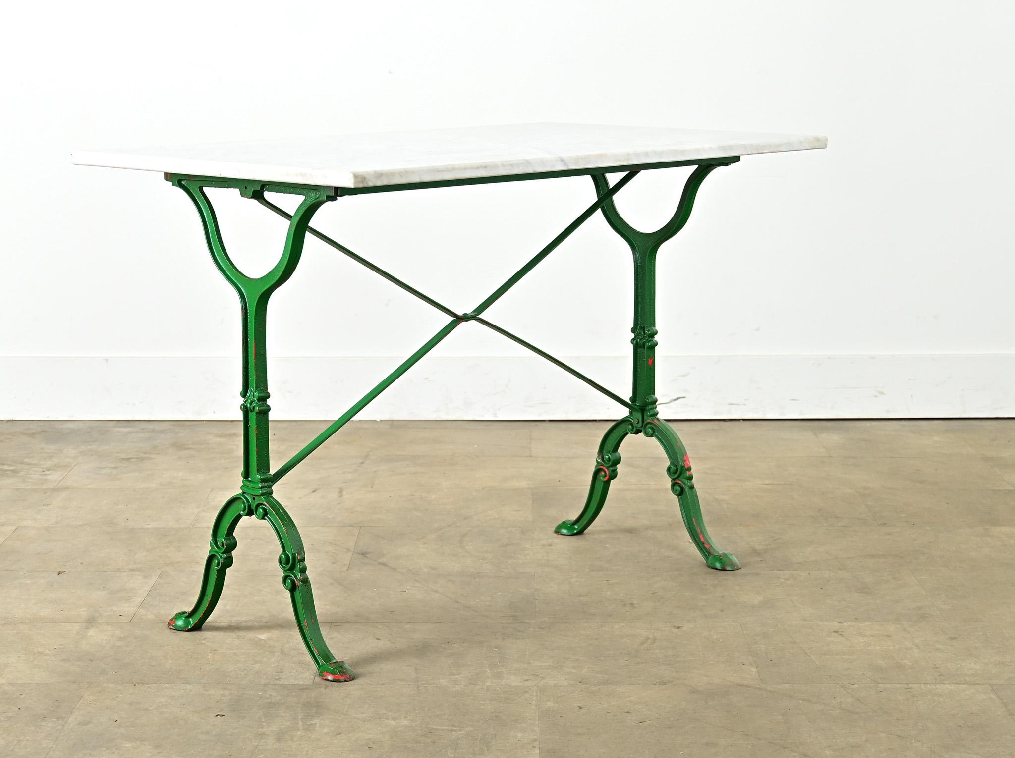 French 19th Century Cast Iron and Marble Bistro Table For Sale 8