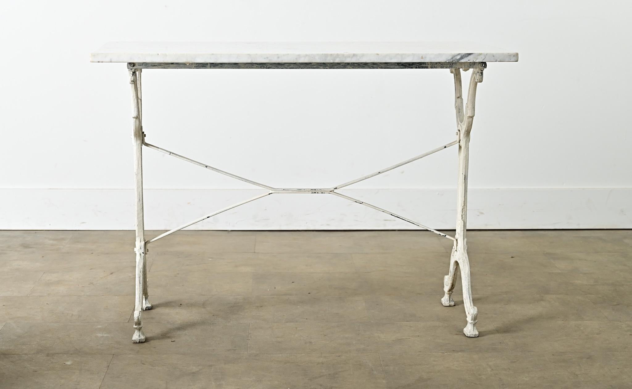 French 19th Century Cast Iron and Marble Bistro Table For Sale 8